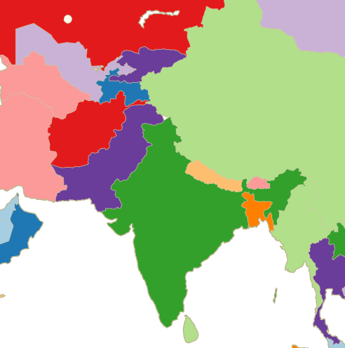 Regional Central Asia eSIM plans - map of Central Asia
