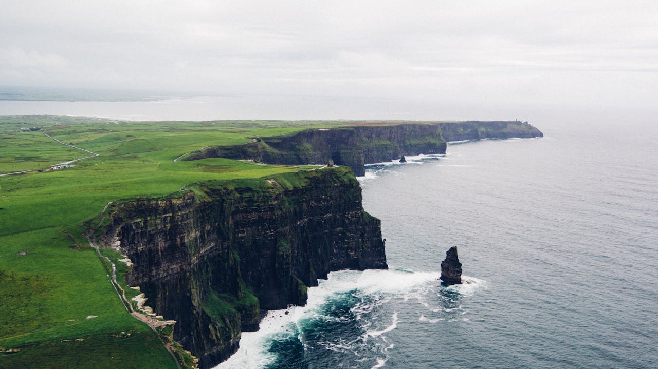 Ireland esim plans for travel - photo of the rugged Irish coastline