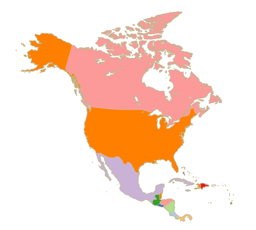 Regional North America eSIM plans - ap of North America