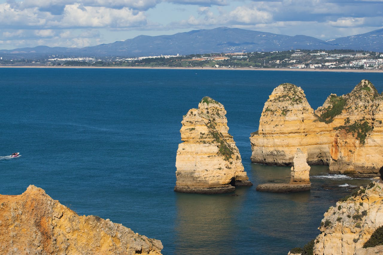 Portugal eSIM plans for travel  - photo of Portugal's sea shore.