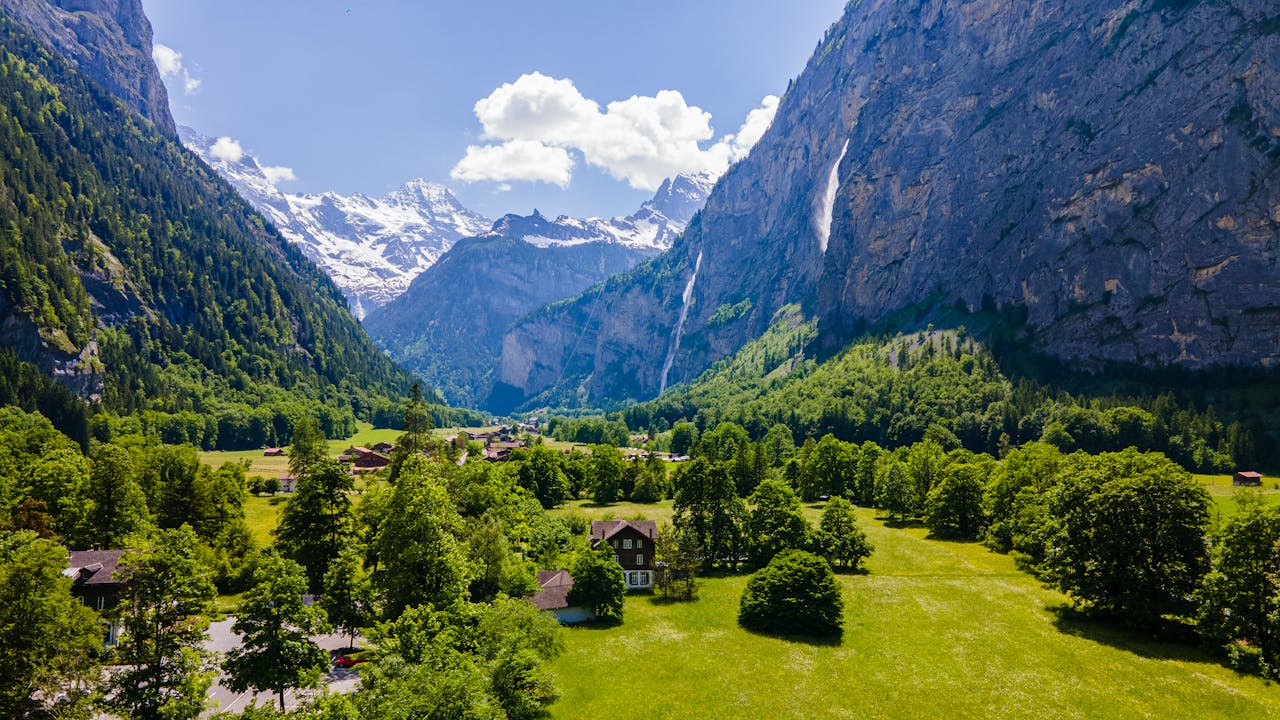 Switzerland esim plans for travel - photo of Swiss mountain vista