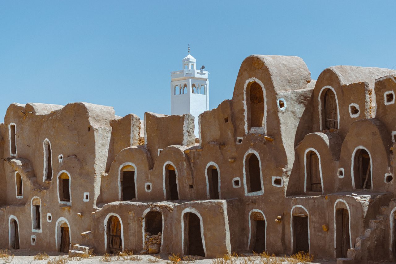 Best Tunisia eSIM plan for travel - photo of unique historical homes in Tunisia