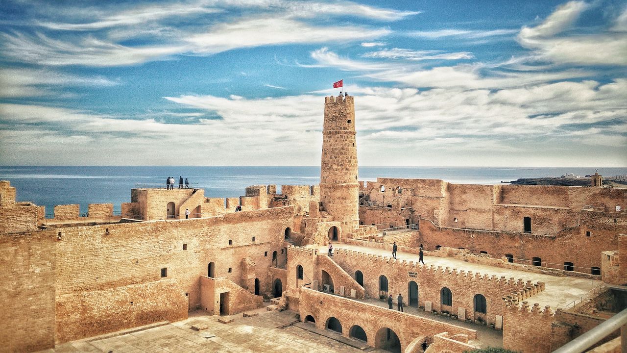 Best Tunisia eSIM plans for travel - photo of old Tunisian military fort with  the sea in the background