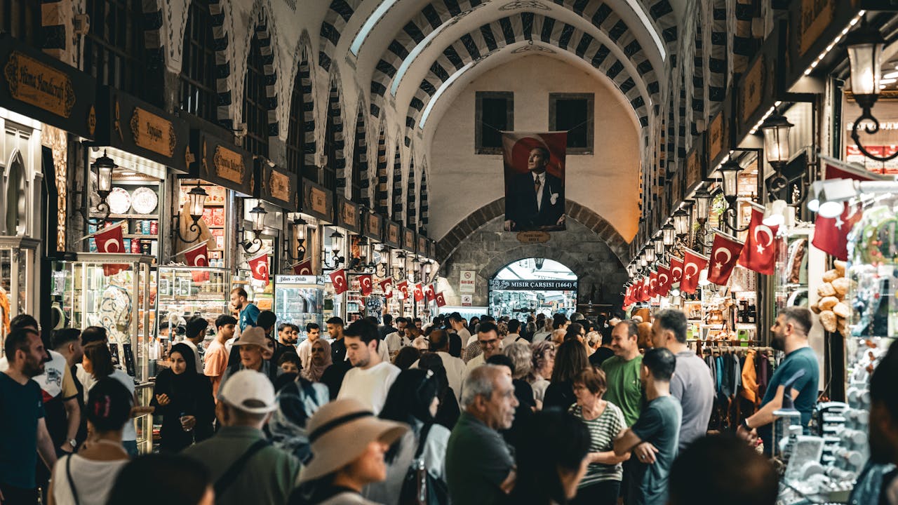 Turkey eSIM data plans for travel - photo of bazaar market in Turkey