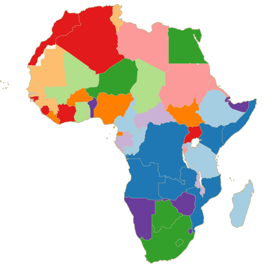 Regional Africa eSIM plans - map of Africa